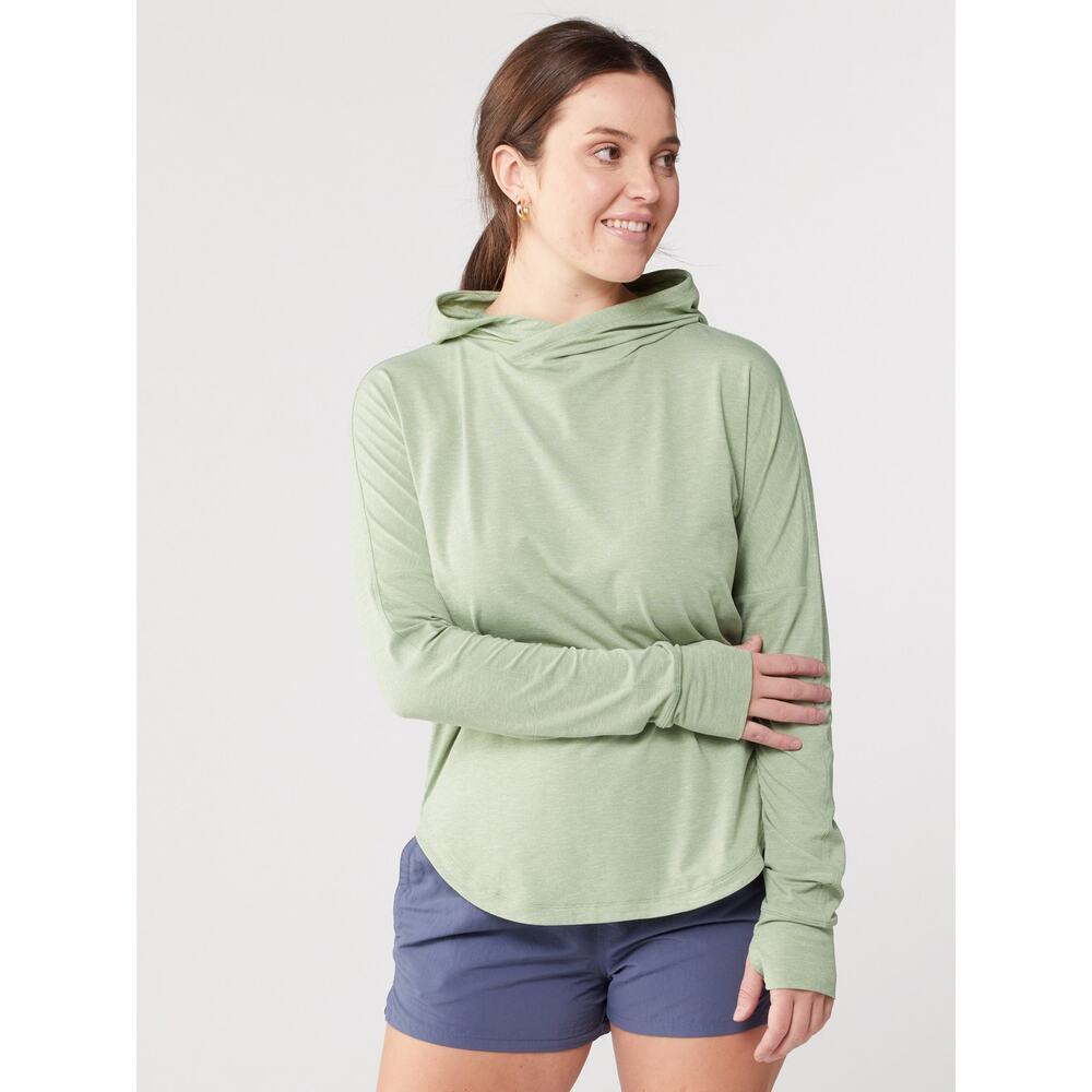 REI Safari Hoodie Long Sleeve Shirt UPF50+ UV Protection - Sage Large